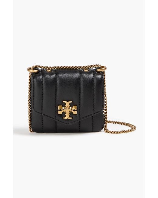 Tory Burch Black Kira crossbody bag aus gestepptem leder