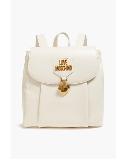 Love Moschino Natural Faux Leather Backpack