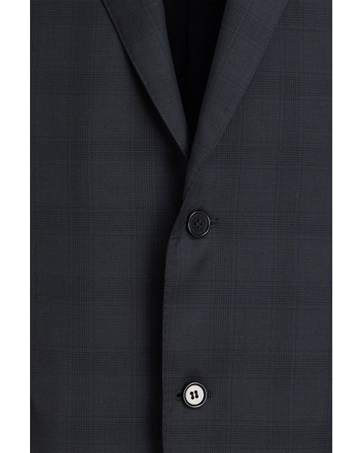 Canali Black Checked Wool Suit for men