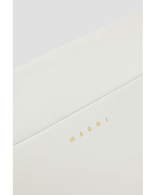 Marni White Prisma Leather Shoulder Bag
