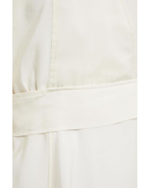 Ba&sh White Cauka kleid aus breitgewebe mit gürtel