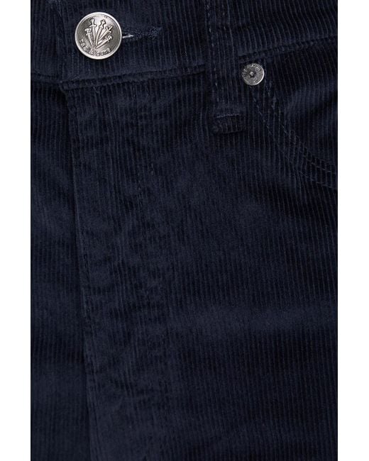 Rag & Bone Blue Wren Cropped Cotton-blend Corduroy Straight-leg Pants