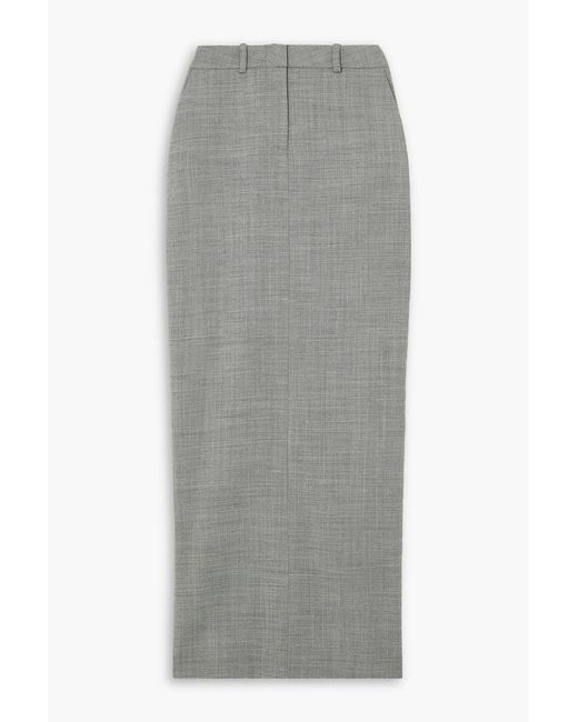 Alessandra Rich Gray Wool-blend Maxi Skirt