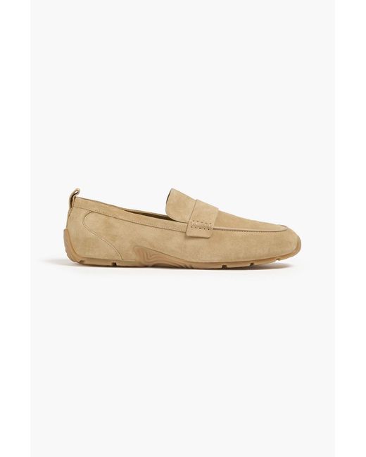 Vince Natural Mojave Suede Loafers