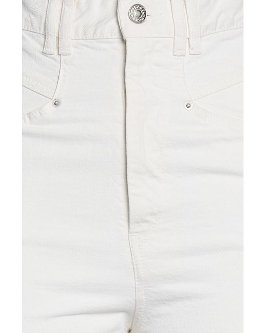 Isabel Marant White Naliska High-rise Straight-leg Jeans