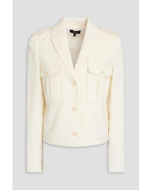 Theory Natural Wool-blend Gabardine Jacket