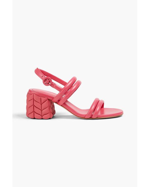 Gianvito Rossi Pink Florea Leather Sandals