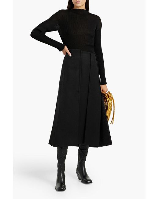 Proenza Schouler Black Camille pullover aus rippstrick