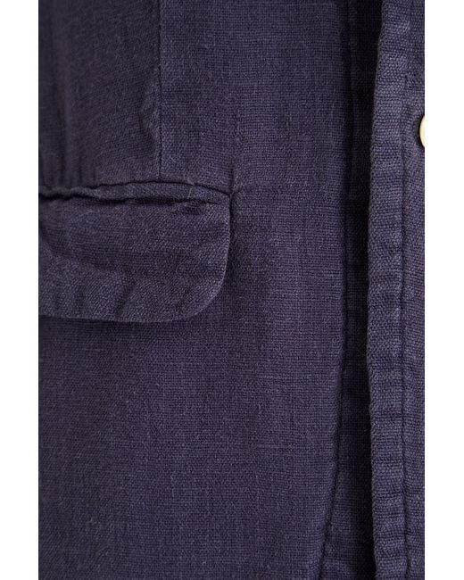 Alex Mill Purple Linen-canvas Blazer