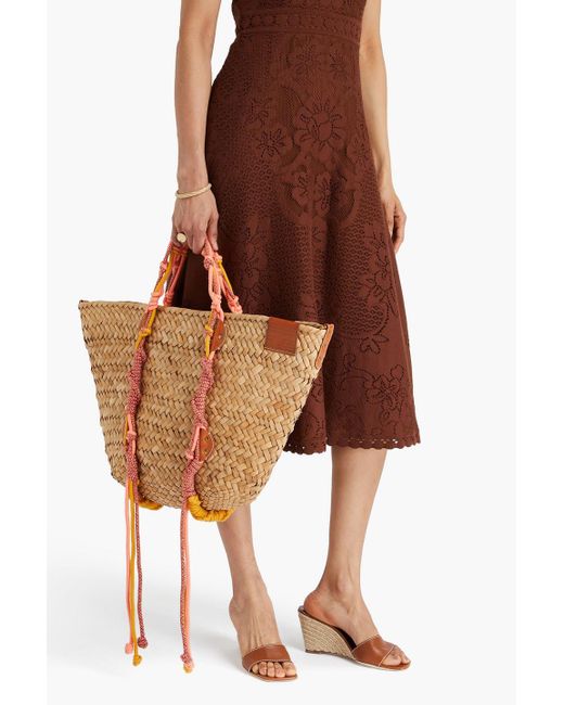 Zimmermann White Straw Tote