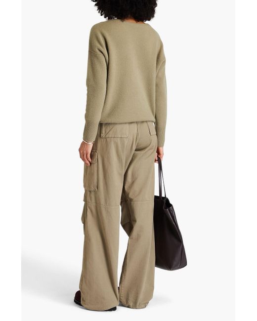 Vince Natural Wool And Cashmere-blend Sweater