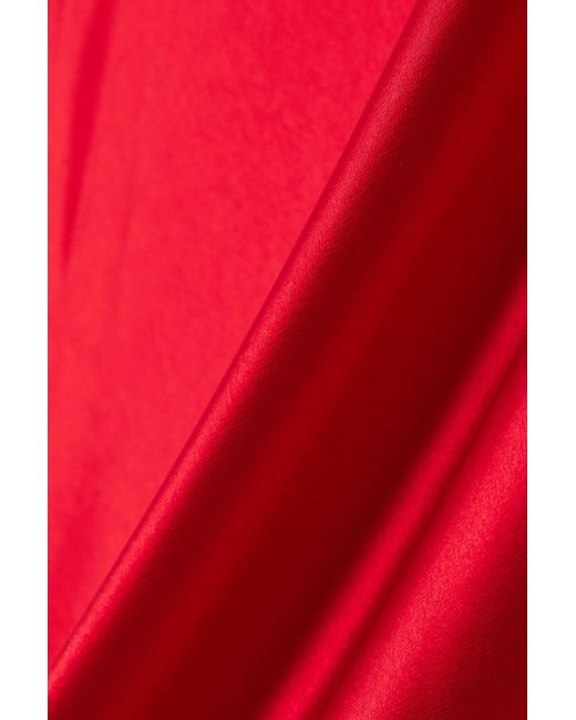 Galvan Red Evelyn neckholder-maxikleid aus satin mit cut-out