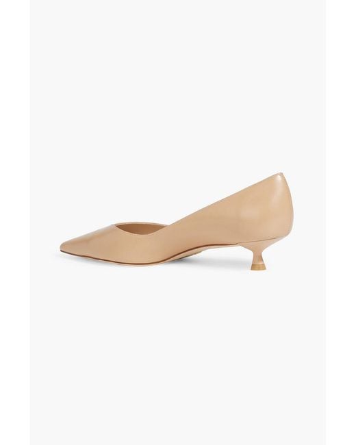 Stuart Weitzman White Eva 35 Leather Pumps