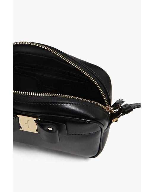 Ferragamo Black Vara Bow Leather Shoulder Bag