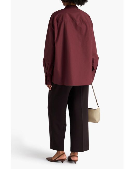 Loulou de Saison Red Pavi Cotton-poplin Shirt