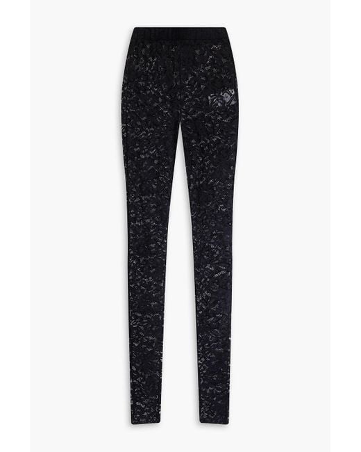 ROTATE BIRGER CHRISTENSEN Blue Lace leggings