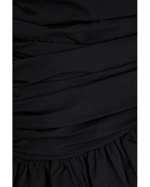 Area Black Ruffled Taffeta Mini Skirt