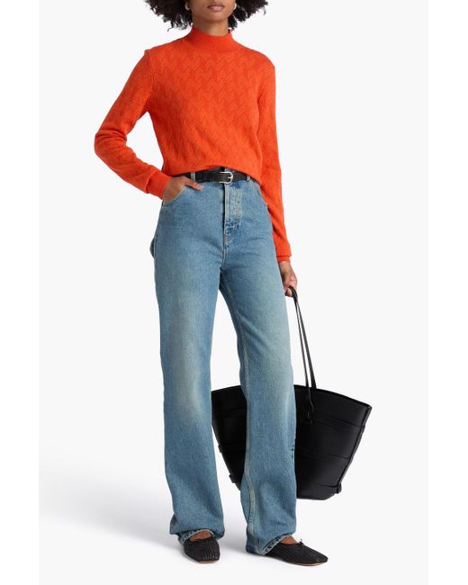 Missoni Orange Wool And Cashmere-Blend Turtleneck Sweater