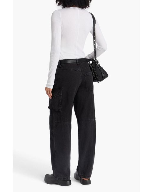 Rag & Bone White Ribbed-Knit Top