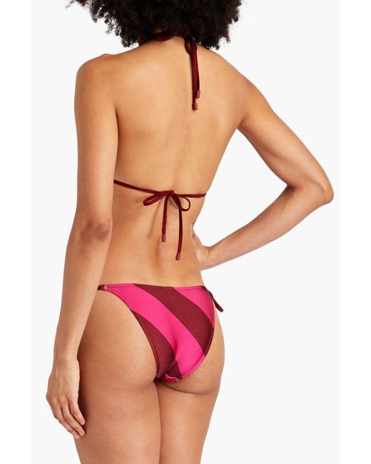 Zimmermann Red Tiggy triangel-bikini mit streifen