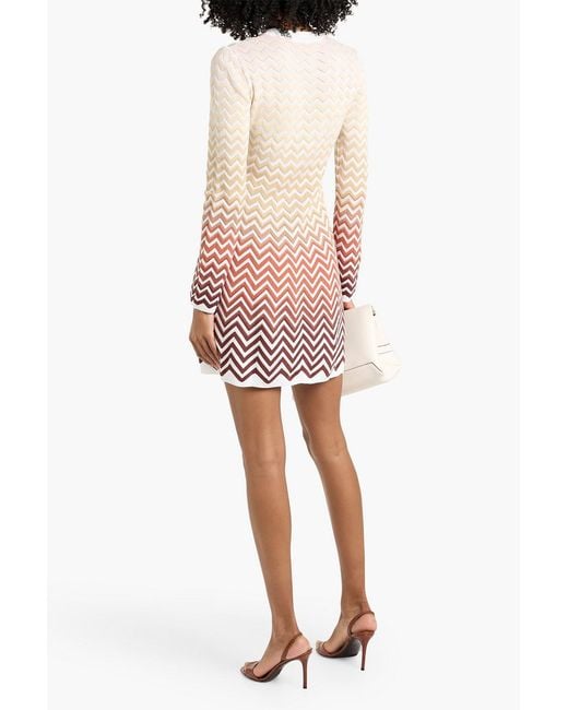 Missoni White Crochet-Knit Cotton-Blend Mini Dress