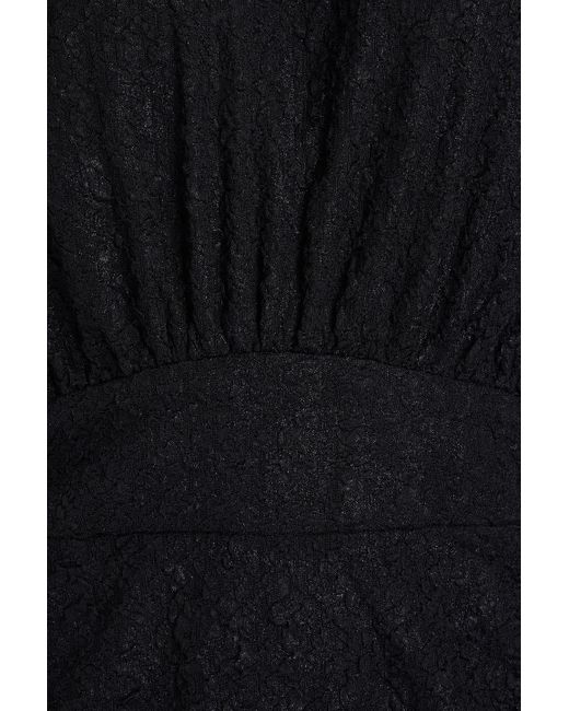 IRO Black Cory minikleid aus cloqué mit metallic-effekt und raffungen