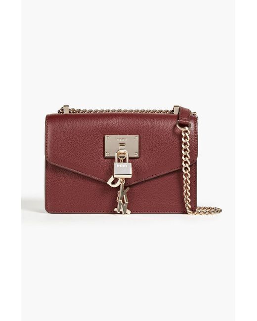 DKNY Pebbledleather Shoulder Bag in Burgundy (Red) Lyst Australia