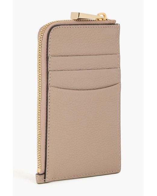 Serapian Natural Pebbled-Leather Cardholder