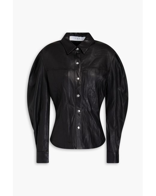 IRO Black Nuru Leather Shirt