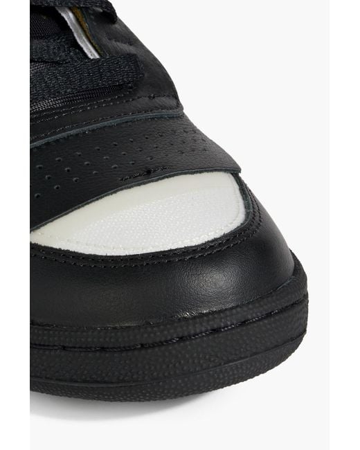 MAISON MARGIELA x REEBOK Black Club C Mesh And Leather Sneakers for men