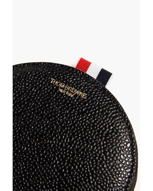 Thom Browne Black Pebbled-leather Coin Purse