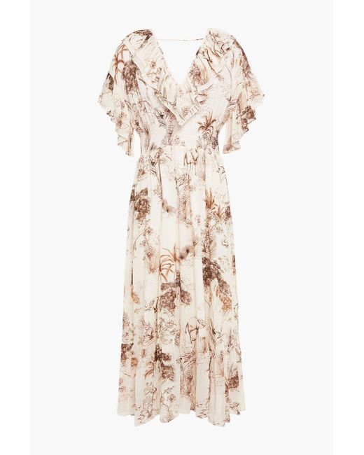 Sandro Synthetic Marro Ruffled Printed 