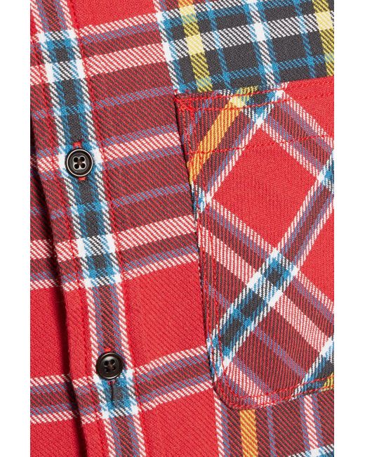 Alex Mill Red Checked Cotton-flannel Shirt for men