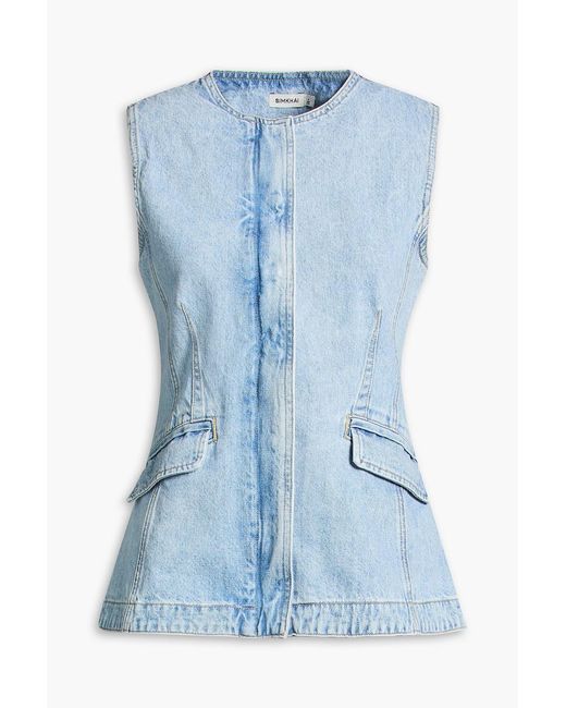 Jonathan Simkhai Blue Charley Denim Top