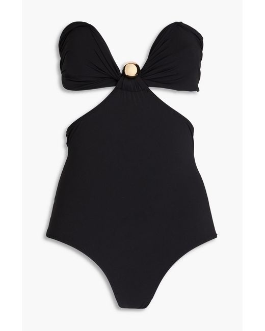 Dodo Bar Or Black Shakira Embellished Cutout Bandeau Swimsuit