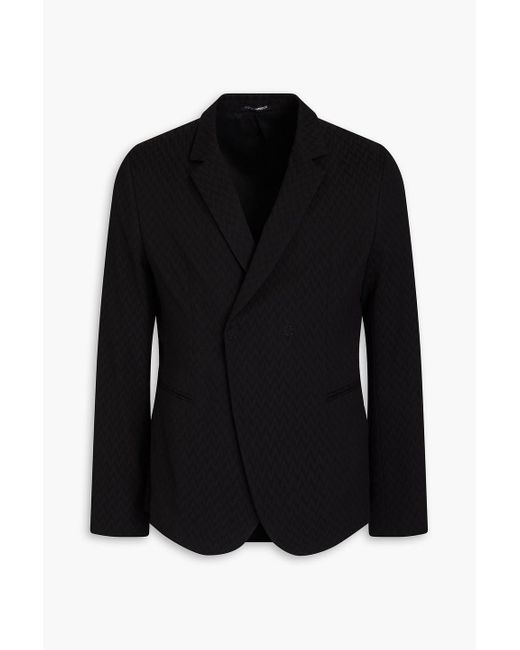 Emporio Armani Anzugjacke aus jacquard aus einer baumwollmischung in Black für Herren