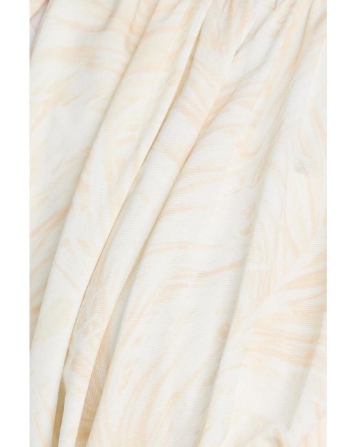 Rabanne White Printed Jersey Maxi Dress