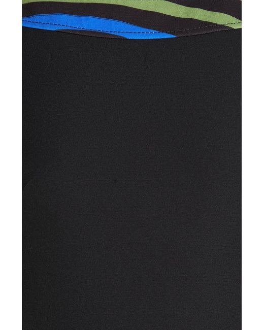 Emilio Pucci Black Printed Stretch-crepe Dress