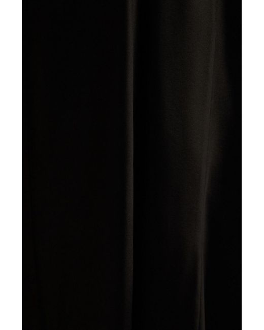 Nicholas Black Kylie Cutout Lace-trimmed Satin Halterneck Gown
