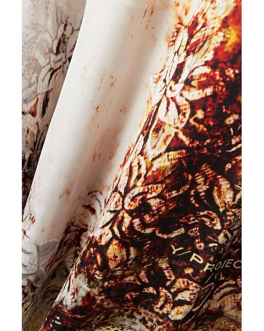 Y. Project Yellow Printed Satin Maxi Skirt