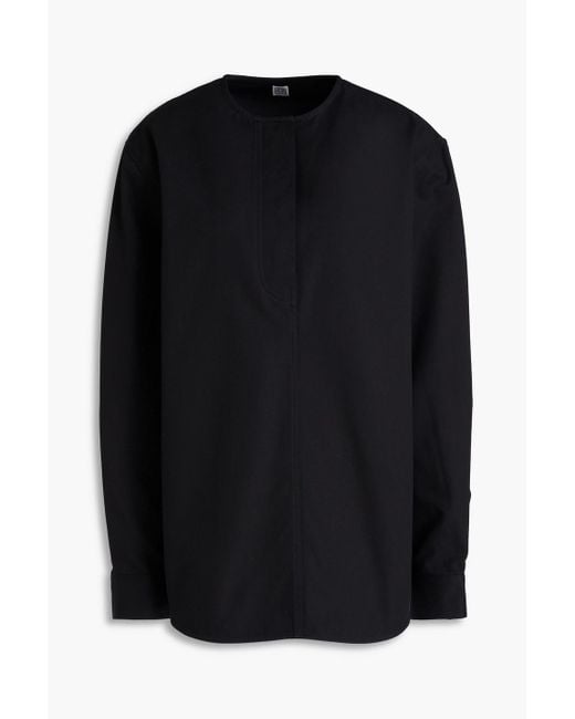 Totême  Black Cotton-twill Shirt