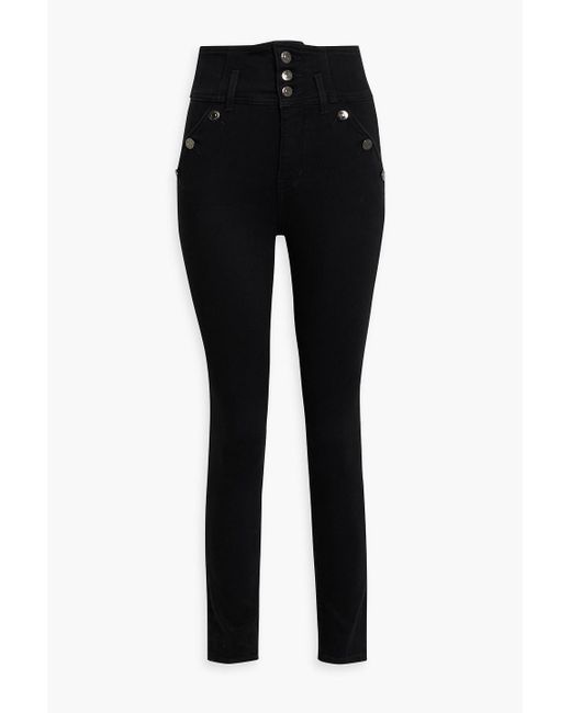 Veronica Beard Black Jossie High-rise Skinny Jeans