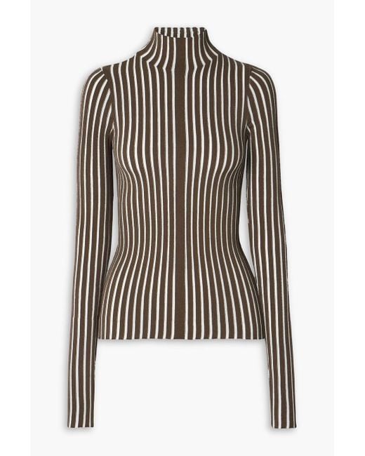 Interior Black The ridley ribbed cotton-blend turtleneck sweater