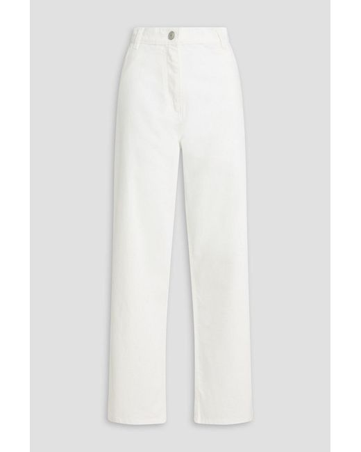 Magda Butrym White High-rise Tapered Jeans