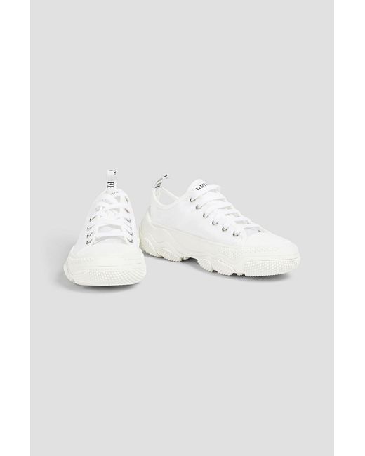 Red(v) White Polka-Dot Shell Sneakers