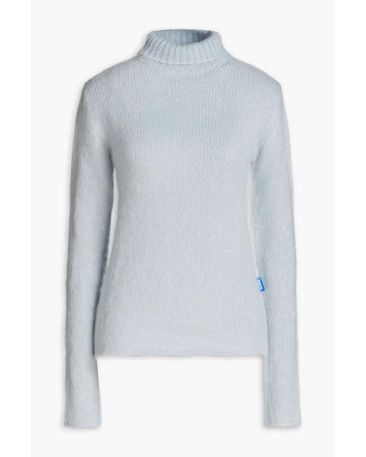 Nina Ricci Blue Mohair-blend Turtleneck Sweater