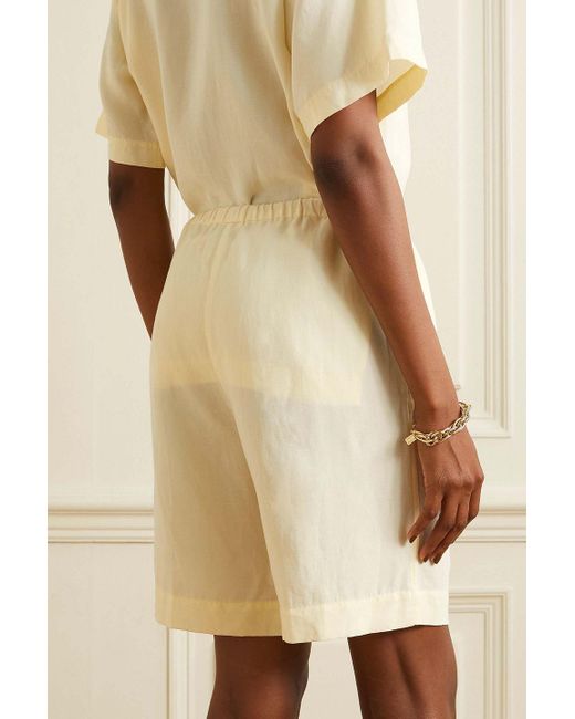 Totême  Natural Tm Lyocell And Linen-blend Shorts