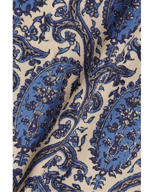 Cara Cara Blue Martina Paisley-print Cotton-poplin Midi Dress