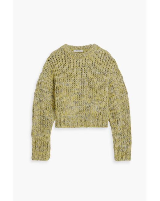 FRAME Green Marled Alpaca-blend Sweater