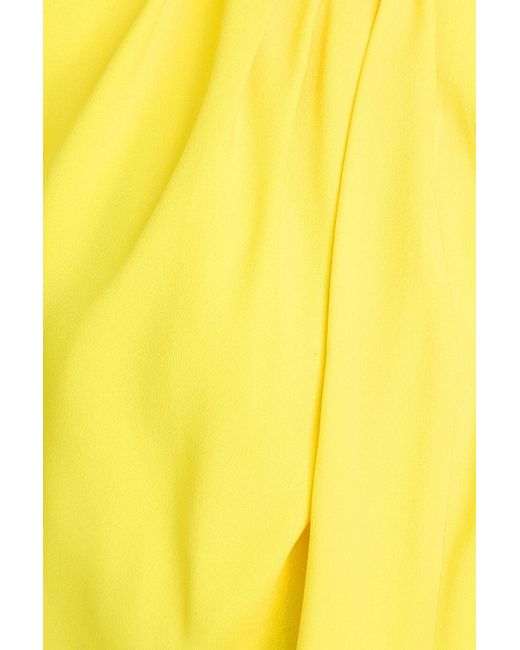 Stella McCartney Yellow Chain-embellished Crepe Maxi Dress